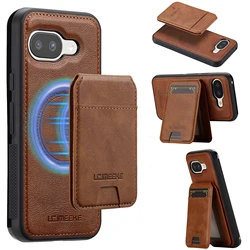 Detachable 2 - in - 1 Leather Wallet Phone Case with Vertical Holder - Google Pixel 8 Pro (Brown)