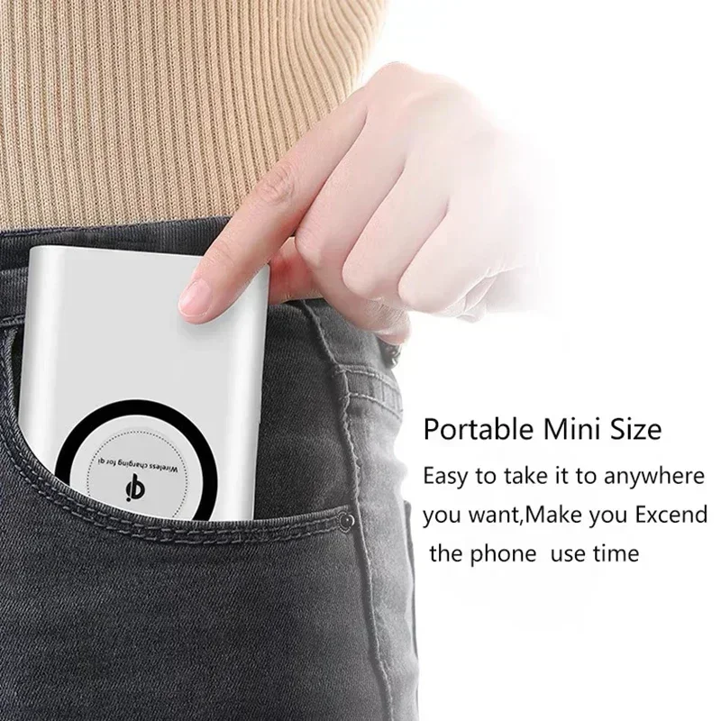 Two-way Wireless Charger Portable Powerful Power Bank Type-c External Battery Applicable to Samsung IPhone Xiaomi 20000mah Phone