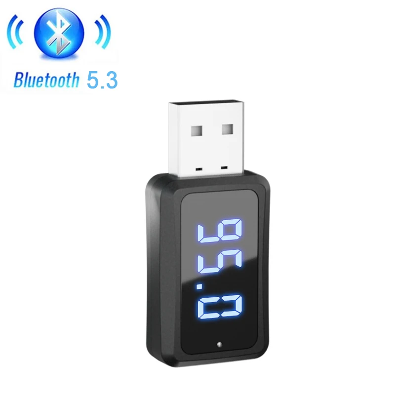Wireless Bluetooth Car Audio Adapter with Hands-Free Calling and USB Power