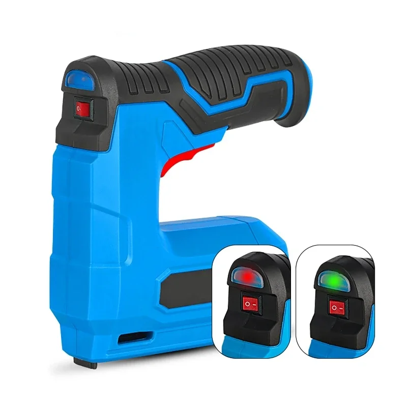 Electric Stapler Lithium-ion CordlessNail Gun Staple Gun Nailer Stapler Furniture DIY Tool Wood Frame Multitool Nail Stapler Gun 5