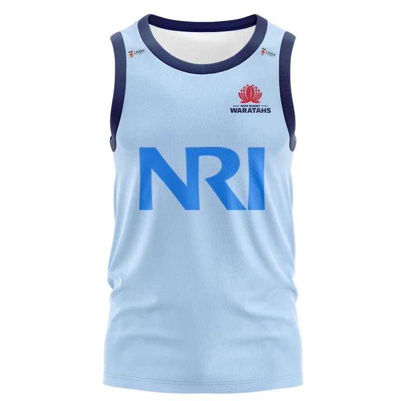 NSW WARATAHS MENS HOME RUGBY SINGLET JERSEY size S--5XL ( Print name and number )