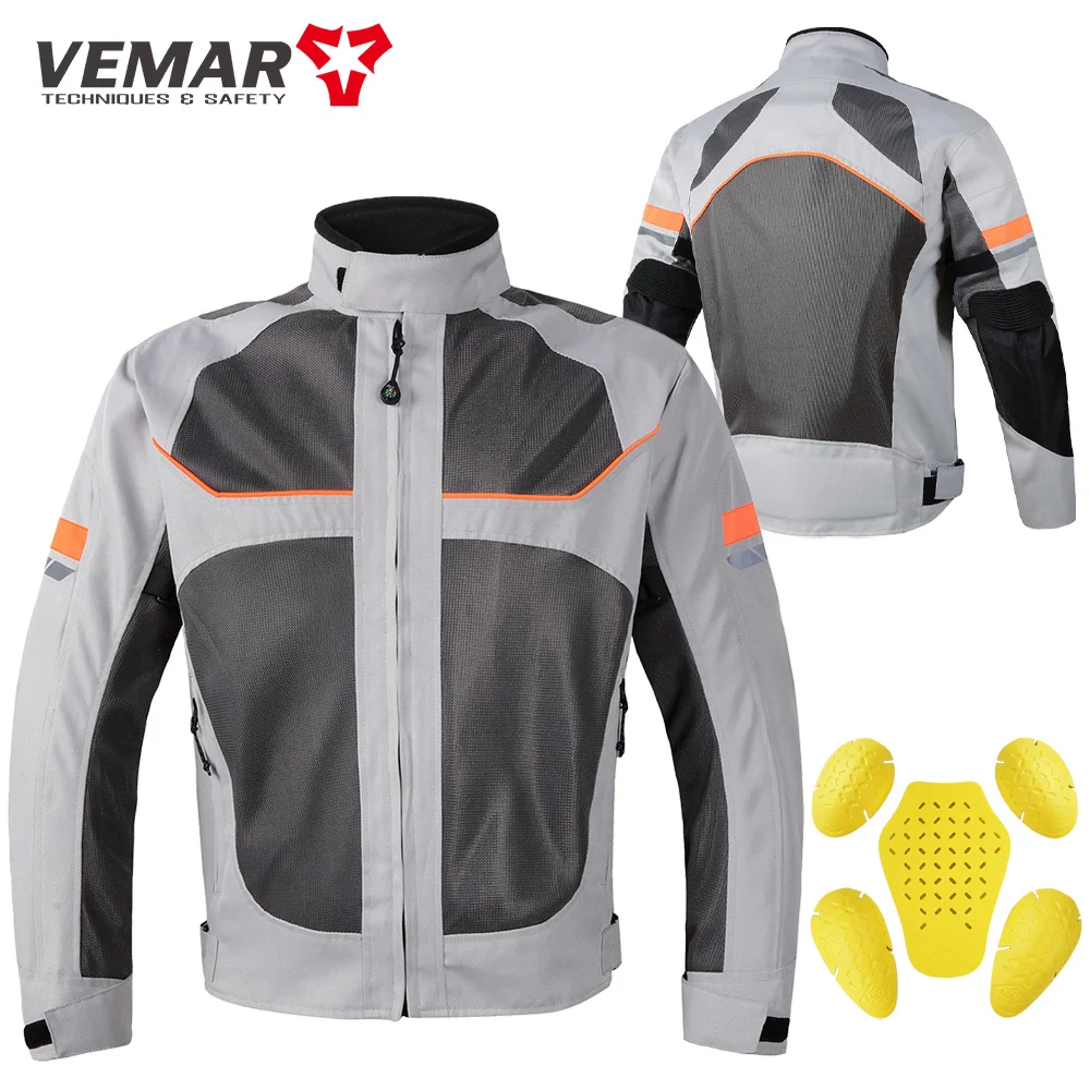 Vemar Summer Men Motorcycle Jacket Motocross Protective Gear