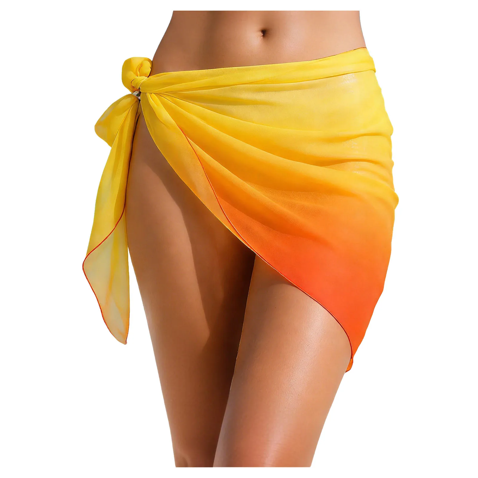 Flowy Ombre Chiffon Sarong for Women Gradient Tie-Wrap Cover-Up Lightweight Breathable Ideal for Summer Swimwear and Poolside 3