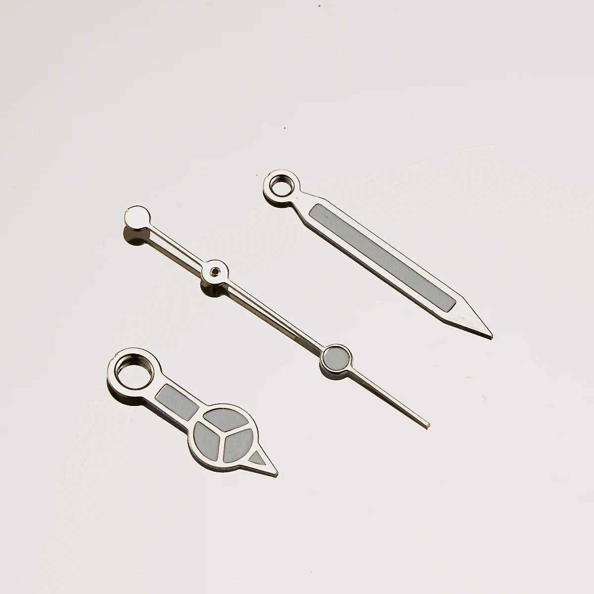 Green Luminescent Edged Watch Hands Accessories in Black and Silver with Orange Accents