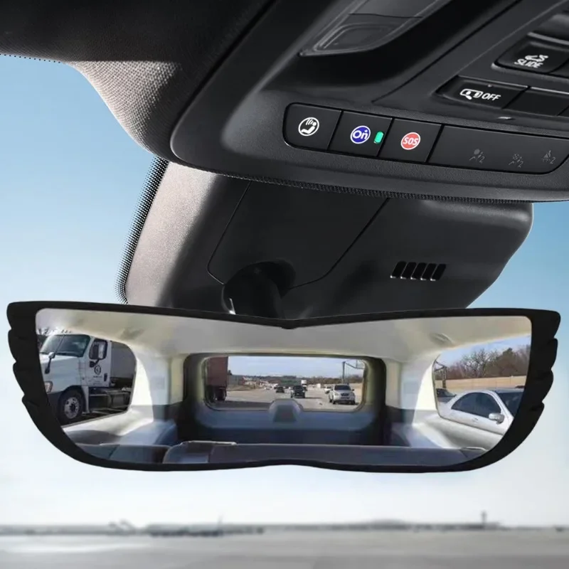 1 PC Specchietto retrovisore interno per auto Ampio angolo di assistenza panoramica Antiriflesso Monitor interno per visione grande Auto universale - immagine 4