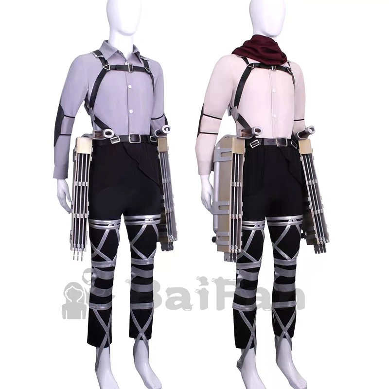 The Final Season 4 Attack on Titan Cosplay Shingeki no Kyojin Team Uniform  Levi Eren Costume Harness Armor Halloween Costumes - AliExpress