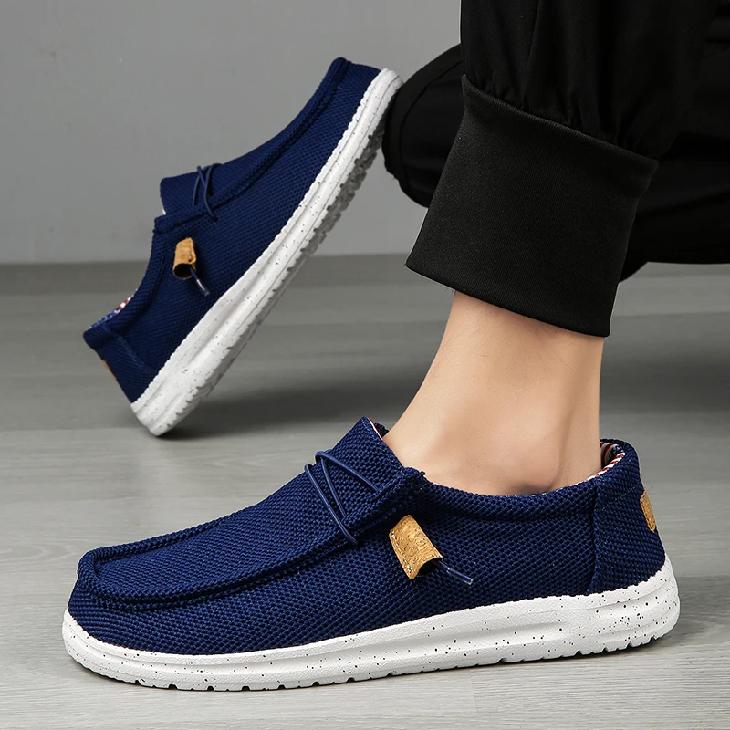 Men Casual Shoes Slip on Canvas Loafers Comfortable Walking Flats for Man  Non Slip Soft Moccasins Sneakers Summer loafers 6