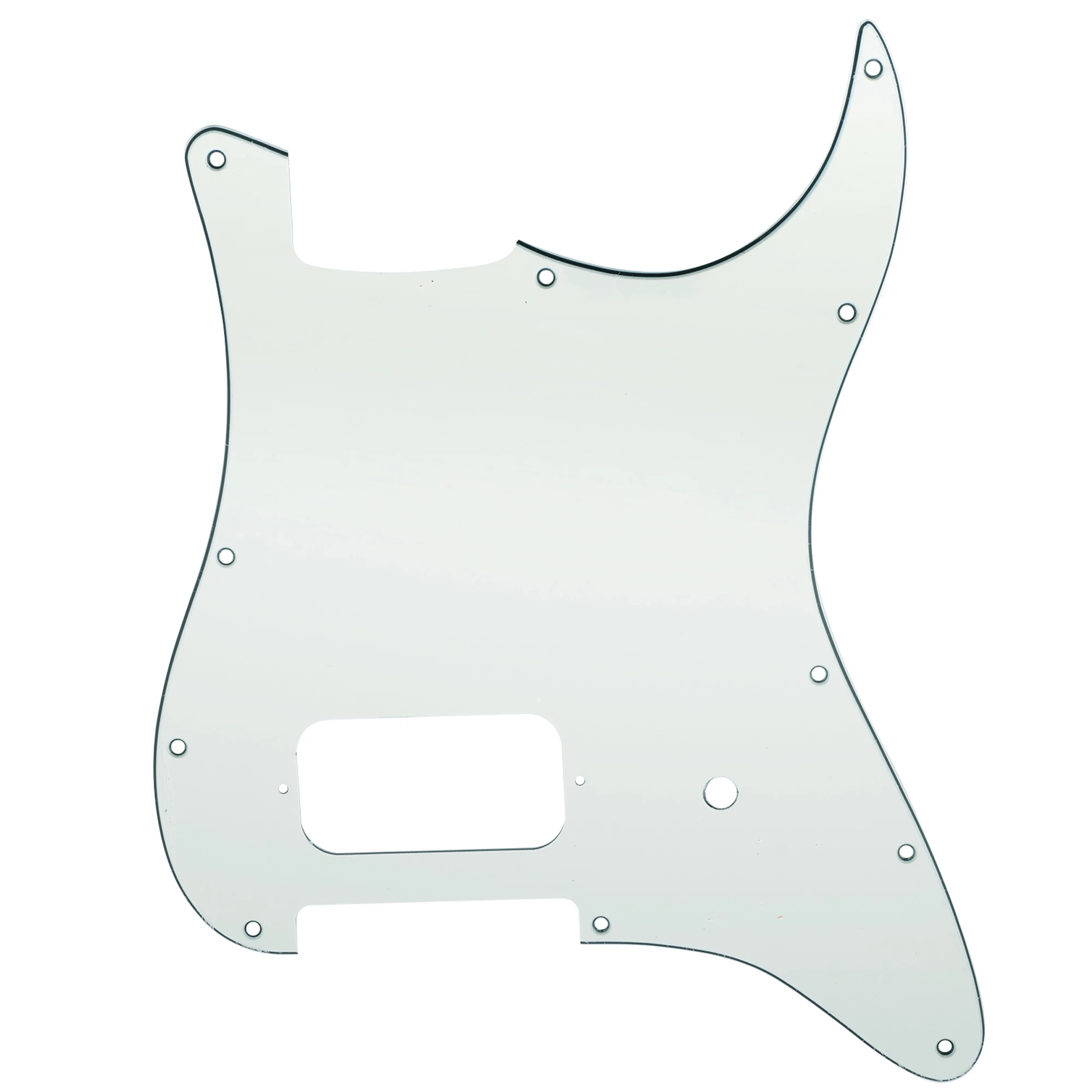 Musiclily Pro 11-Loch-Single Uncovered Humbucker und Pot Slot Gitarren-Schlagbrett für USA/Mexico Fender Tom Delonge ST-Gitarre – Detail 5