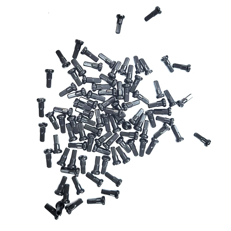 100pcs/lot Aluminum CN round head Nipples 12mm 14mm 16mm Multicolor alloy Anodized Gauge14 spoke black red blue bike accessories