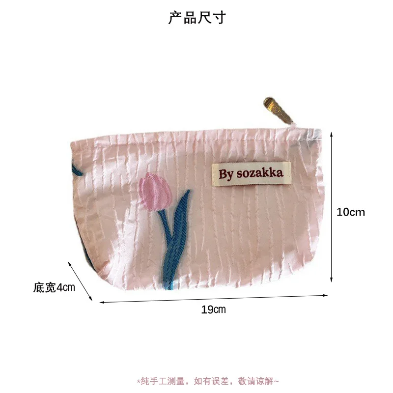 Makeup Organizer Cosmetic Bag Storage Bag Toiletry Bag Makeup Bag Cosmetic Case Pencil Case Korean Fashion Flower Travel Storage Bag Kawaii Wallet Women Makeup Kits Handbags