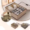 Foldable Fabric Storage Bins for Socks Underwear Bras Ties Scarves, Underwear Storage Box Household Sorting Box 13 Compartments 2