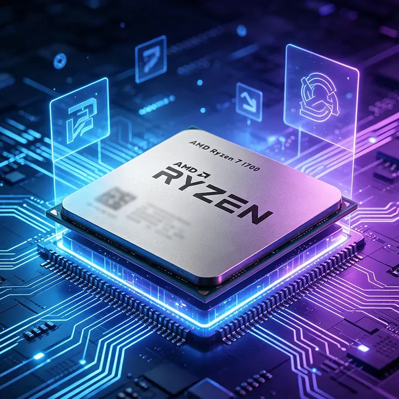 AMD Ryzen 7 1700 R7 1700 3.0 GHz 8코어 16스레드 CPU 프로세서 65W YD1700BBM88AE 소켓 AM4 패키지 없음
