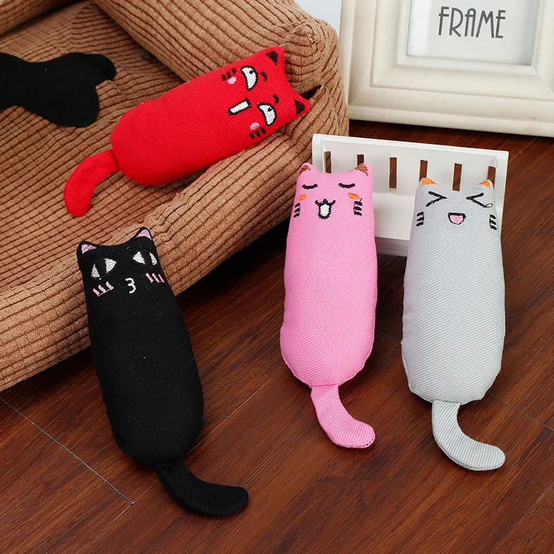 

Cat Grinding Catnip Toys Funny Interactive Plush Cat Toy Pet Kitten Chewing Toy Claws Thumb Bite Cat mint For Cats Teeth toys