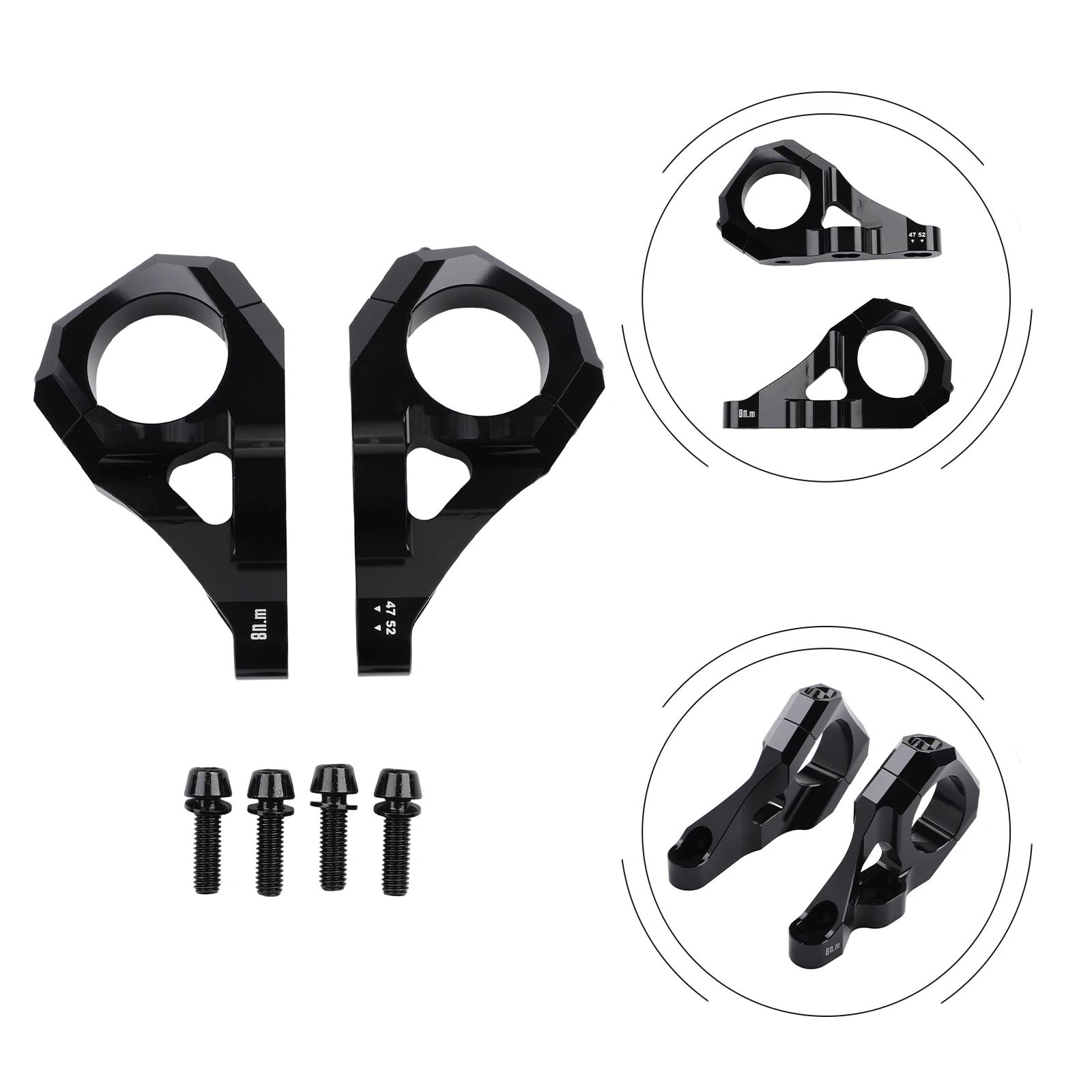 Fahrrad-Direktmontage-Vorbau für Doppelkronen-Gabeln für DH-Mountainbikes 31,8mm Lenker-Vorbau Ersatz Fahrradzubehör – Detail 4