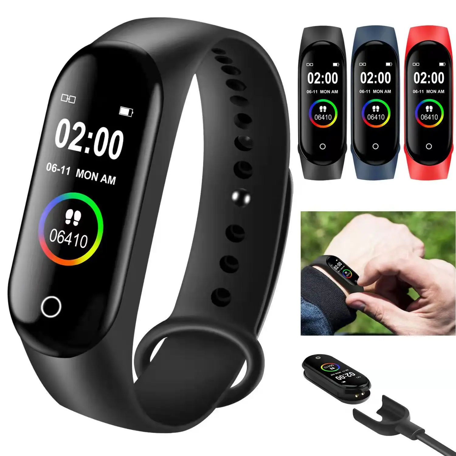 M4 Smart Watch Smart Bracelet Sports Waterproof Men Watch Blood Pressure Heart Rates Fitness