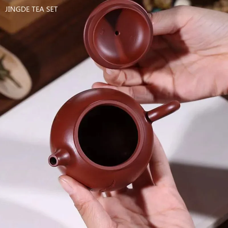180ml Boutique Dahongpao Purple Clay Teapot Handmade Ball Hole Filter Beauty Tea Pot High Quality Yixing Zisha Tea Accessories