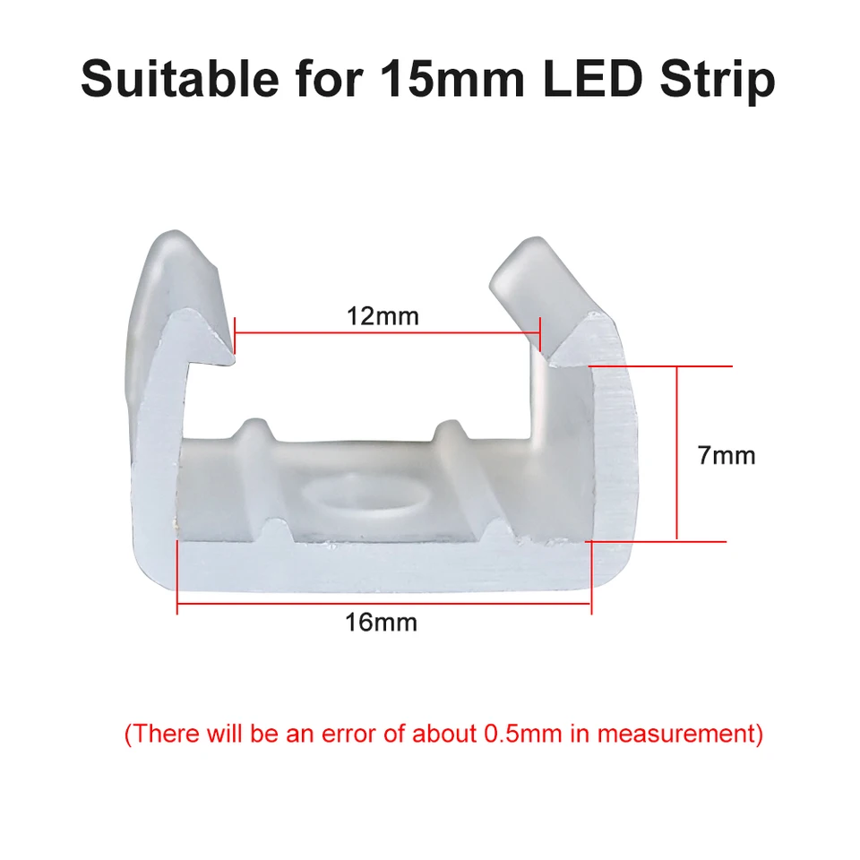 Limeo Clip De Fixation Pour Bande Lumineuse 100 Supports De Fixation