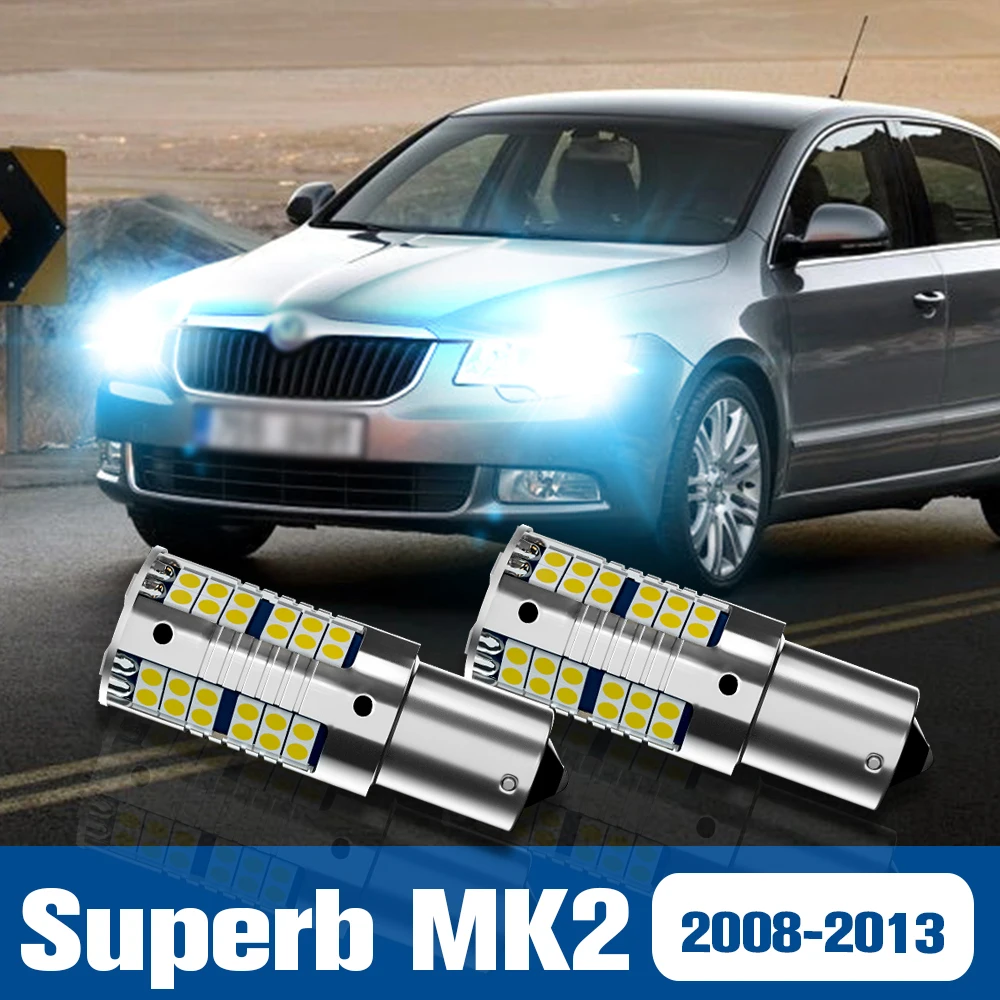 

2pcs LED Daytime Running Light DRL Lamp Accessories Canbus For Skoda Superb 2 MK2 2008 2009 2010 2011 2012 2013