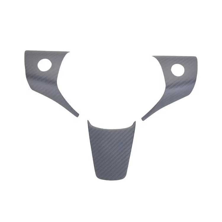 

Matt Carbon Fiber For tesl-a Model 3 Car Interior Accessories Steering Wheel Cover Trim 3 Pcs/set Direct Add on