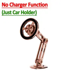 Enhanced Universal Foldable Magnetic Phone Holder for Car Dashboard and Windshield (Rose Gold)
