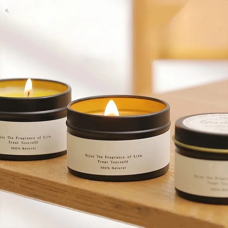 Outdoor Citronella Scented Candle in Black Tin with Natural Wood Wick Outdoor Citronella Candle in Black Tin with Natural Wood Wick | Bug Repellent Candle 3