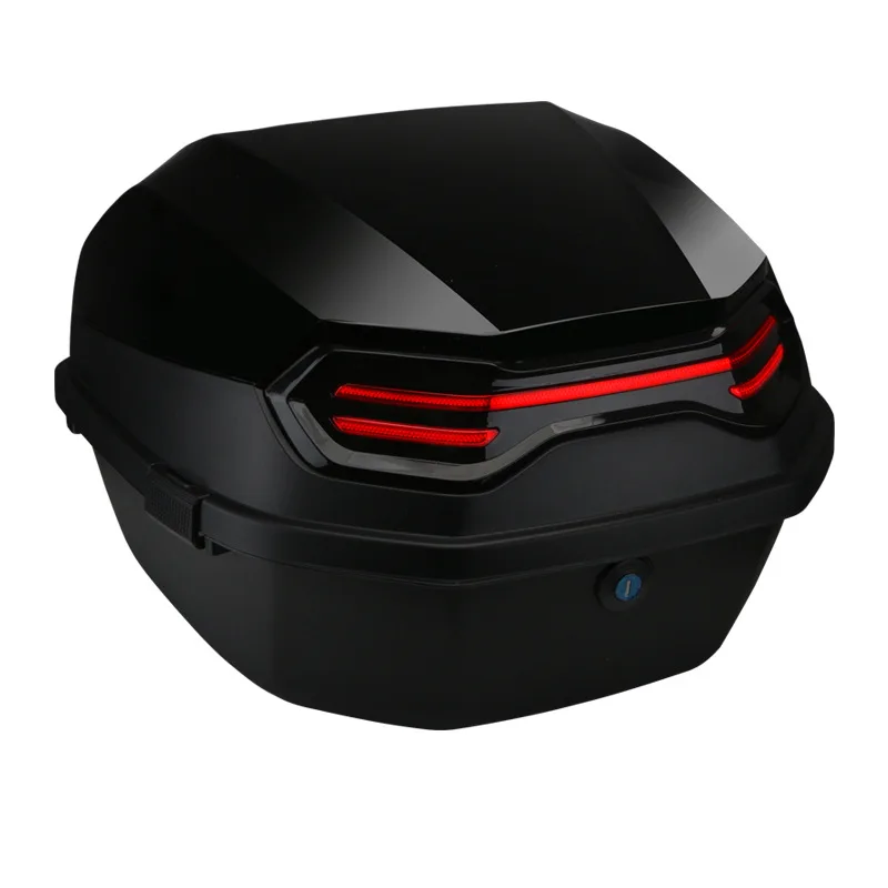 Motorcycle Tail Box Scooter Boots Trunk Cool ABS+PP Solid Case For Full Helmet Storage Organizer luggage Box Tail Back motorcycle tail box