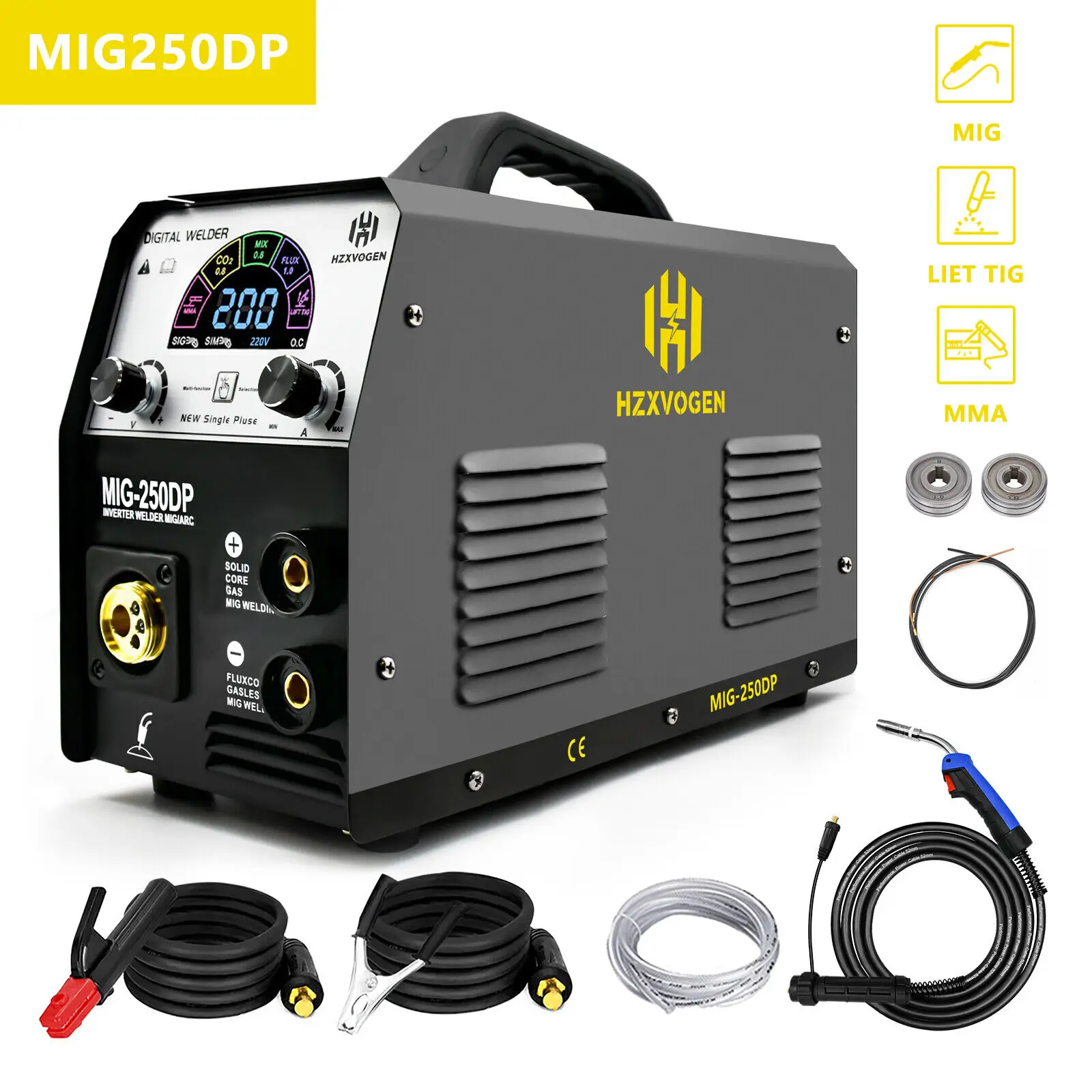 STAHLWERK Poste à souder 5 en 1 combiné MIG MAG 200 Puls Pro Inverter - ARC MMA