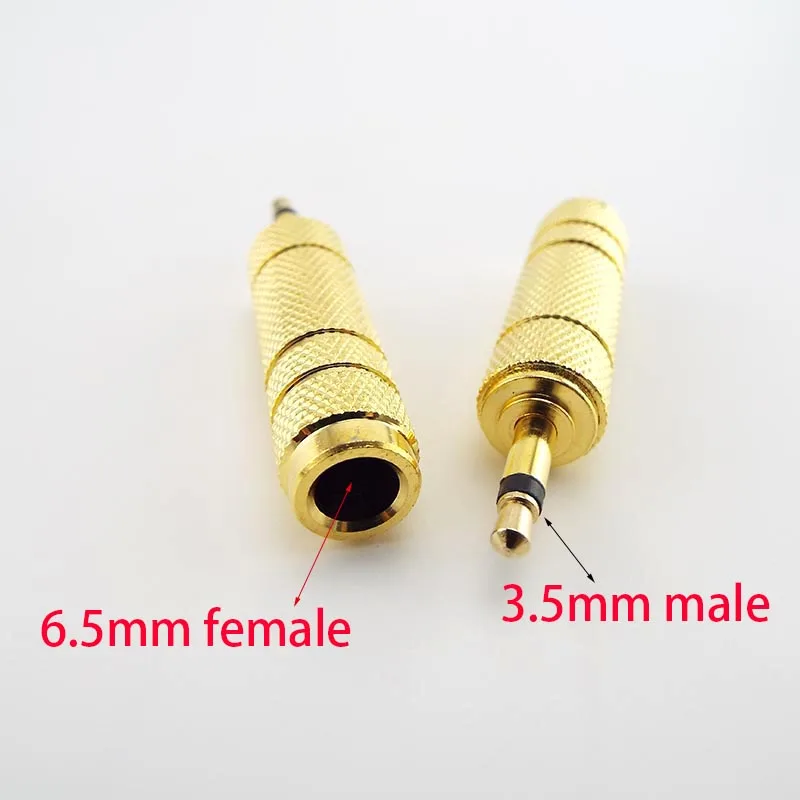 6.5mm Female to 3.5mm Male Jack 3.5 Female to 6.35mm Male Plug Mono Audio Microphone Adapter Converter Aux Cable Gold Plated s1