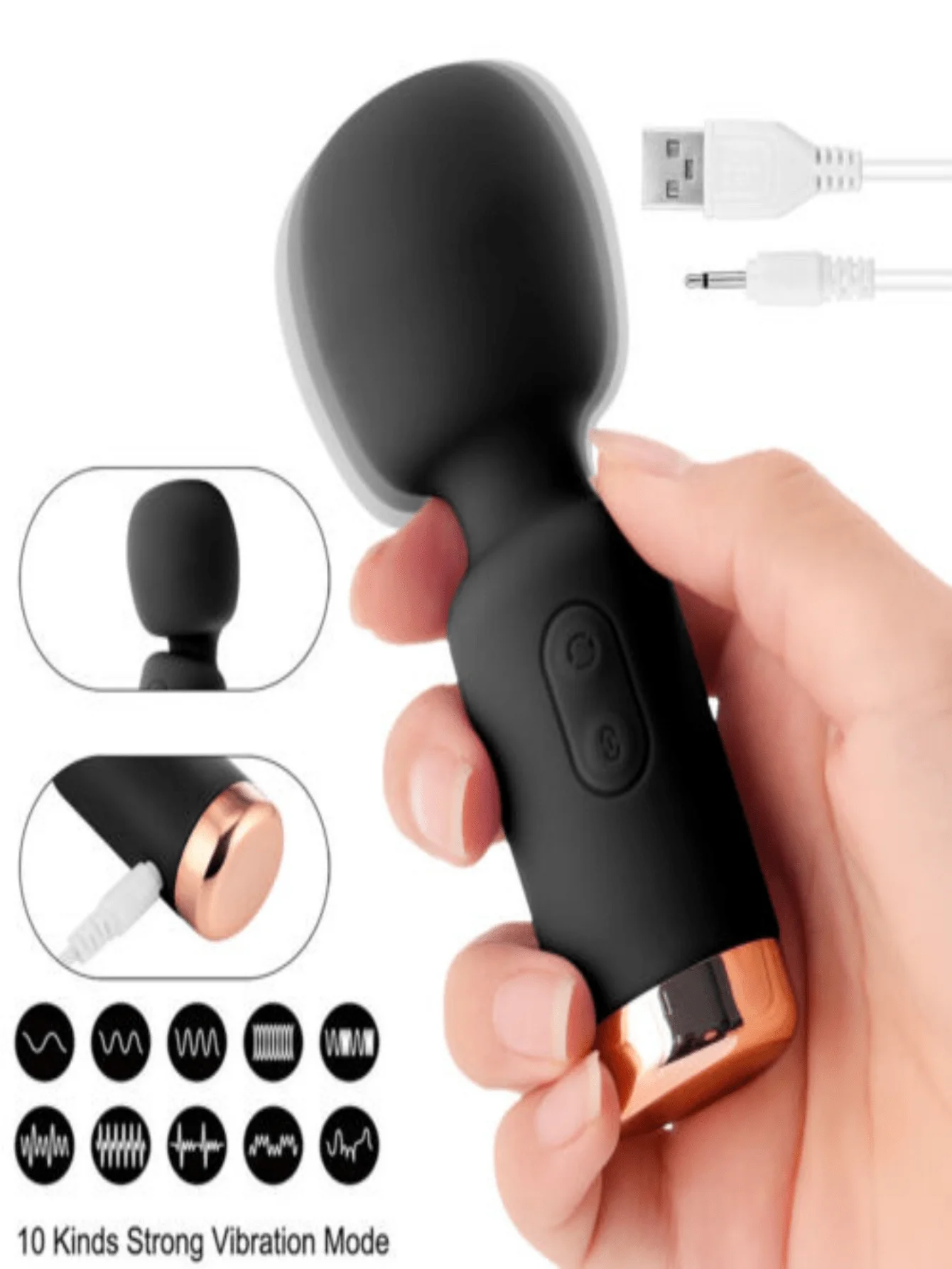 Mini Av Dildo Vibrator 10 Powerful Vibrator G-Spot Vaginal Nipple Stimulator Sex Toys Adult Masturbation Products
