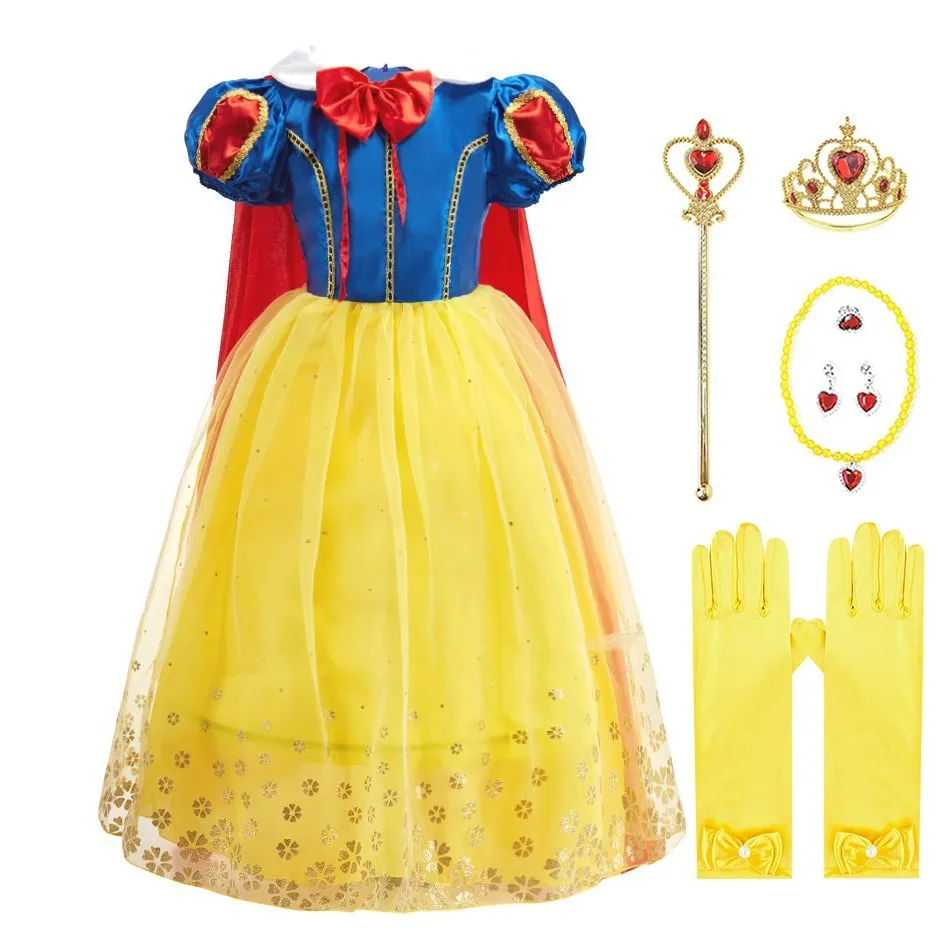 Aschenputtel Anna Elsa Kostüm Kinder Prinzessin Kleid für Mädchen Kinder Cosplay Schnee wittchen Weihnachten Karneval Party Verkleidung Outfit