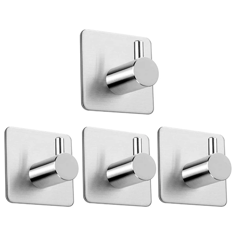 

Hook No Drilling-Stainless Steel Hooks Towel Hook Self-Adhesive With Adhesive Pads- For Wet Rooms