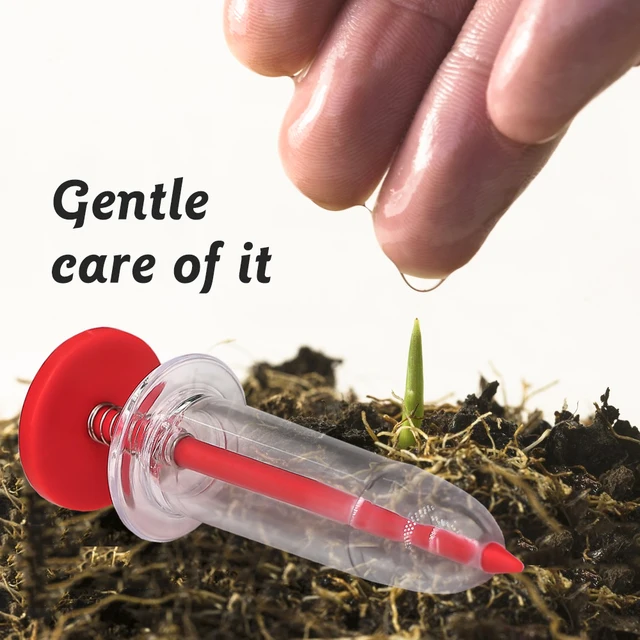1PC Syringe Seeder Seed Sowing Dispenser Manual Handheld Planter Mini Hand Spreader Garden Seeding Fertilizing Tool for Flowers 4