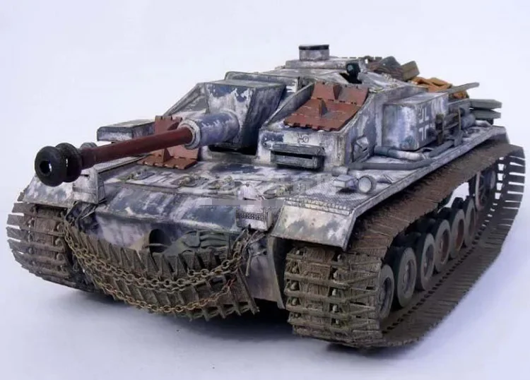 1:25 Scale WW2 Germany Sturmgeschutz III StuG 40 Ausf.F Military PAPER MODEL KIT Handmade Toy Puzzles