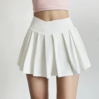 Sports short skirt women summer anti-walk yoga pants running fitness clothes quick dry breathable high waist pleated skirt - Image 2