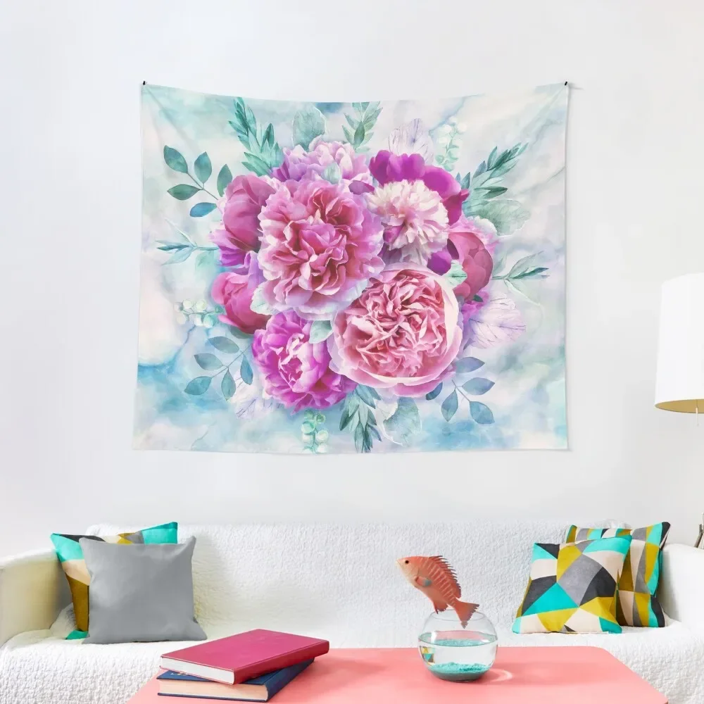 

Beautiful pink peonies Tapestry Bedroom Decorations Decorative Paintings Room Decoration Accessories Tapestry