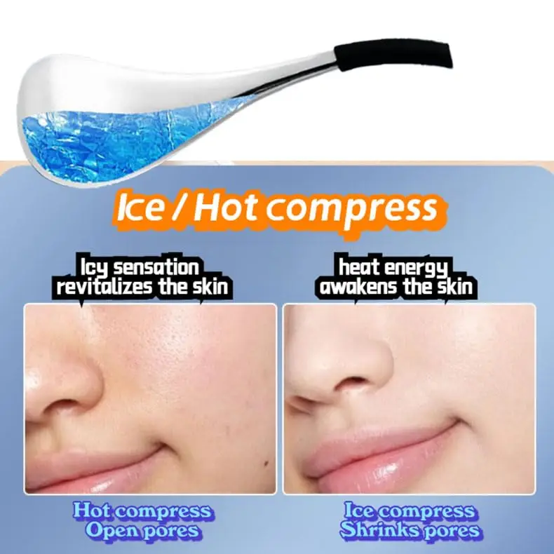 Ice Globes for Face Eyes Stainless Steel Cryo Sticks for Beauty Routines Facial Cold Roller Cooling Globes for Puffiness Wrinkle