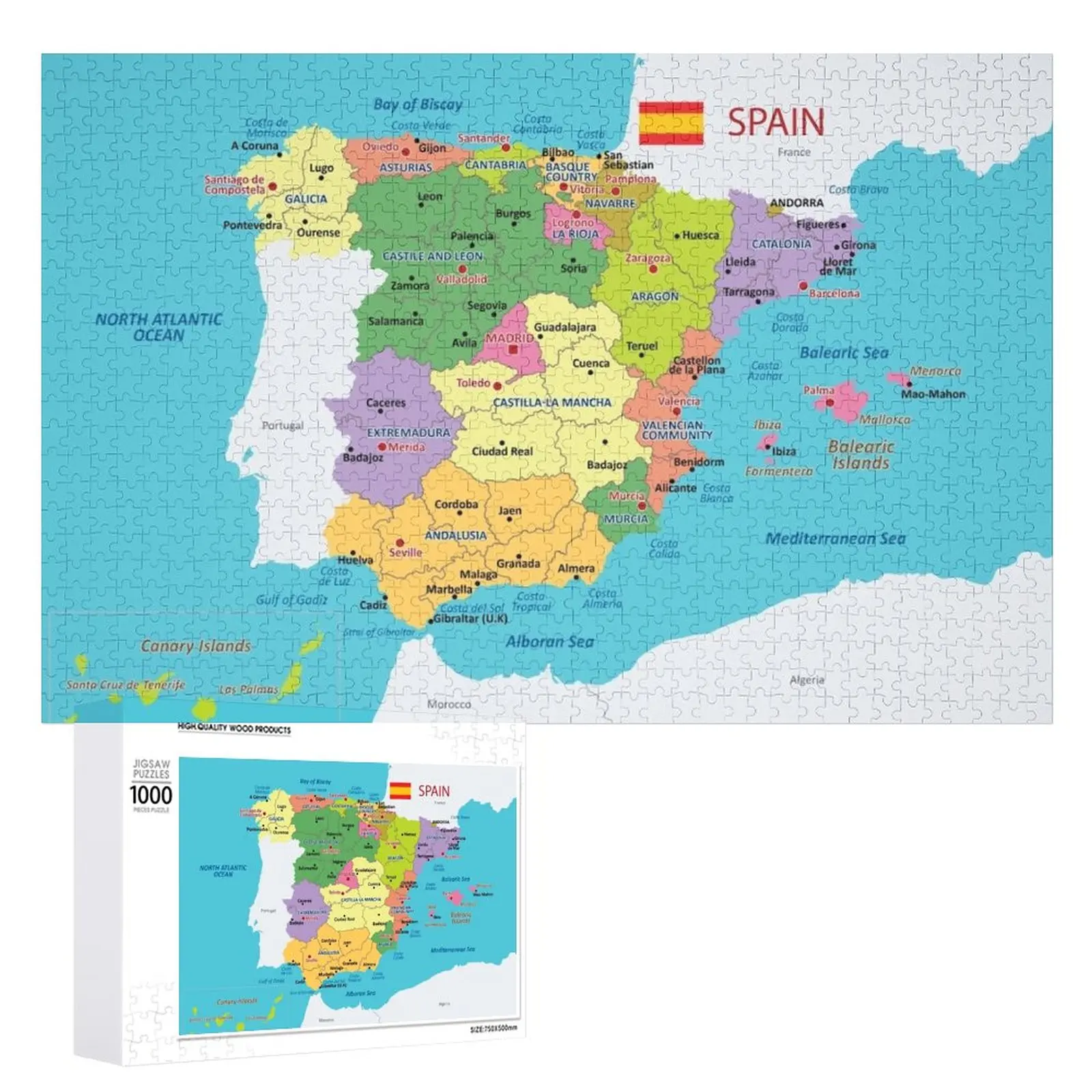 QUEBRA-CABEÇAS DO MAPA DA ESPANHA - puzzle online