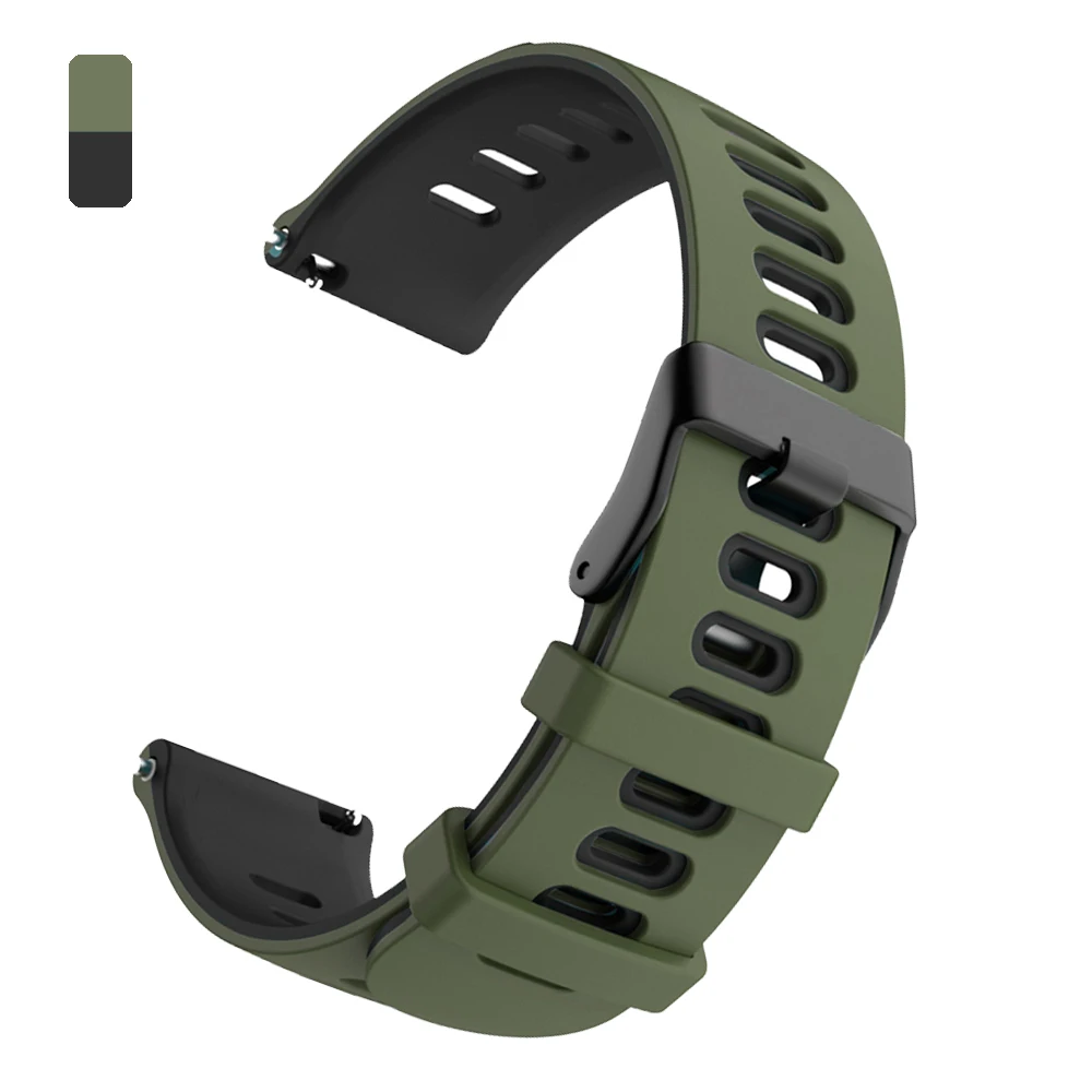 Enhanced Sports Silicone Strap for SUUNTO Watches - Versatile 20mm/22mm Watch Band Replacement