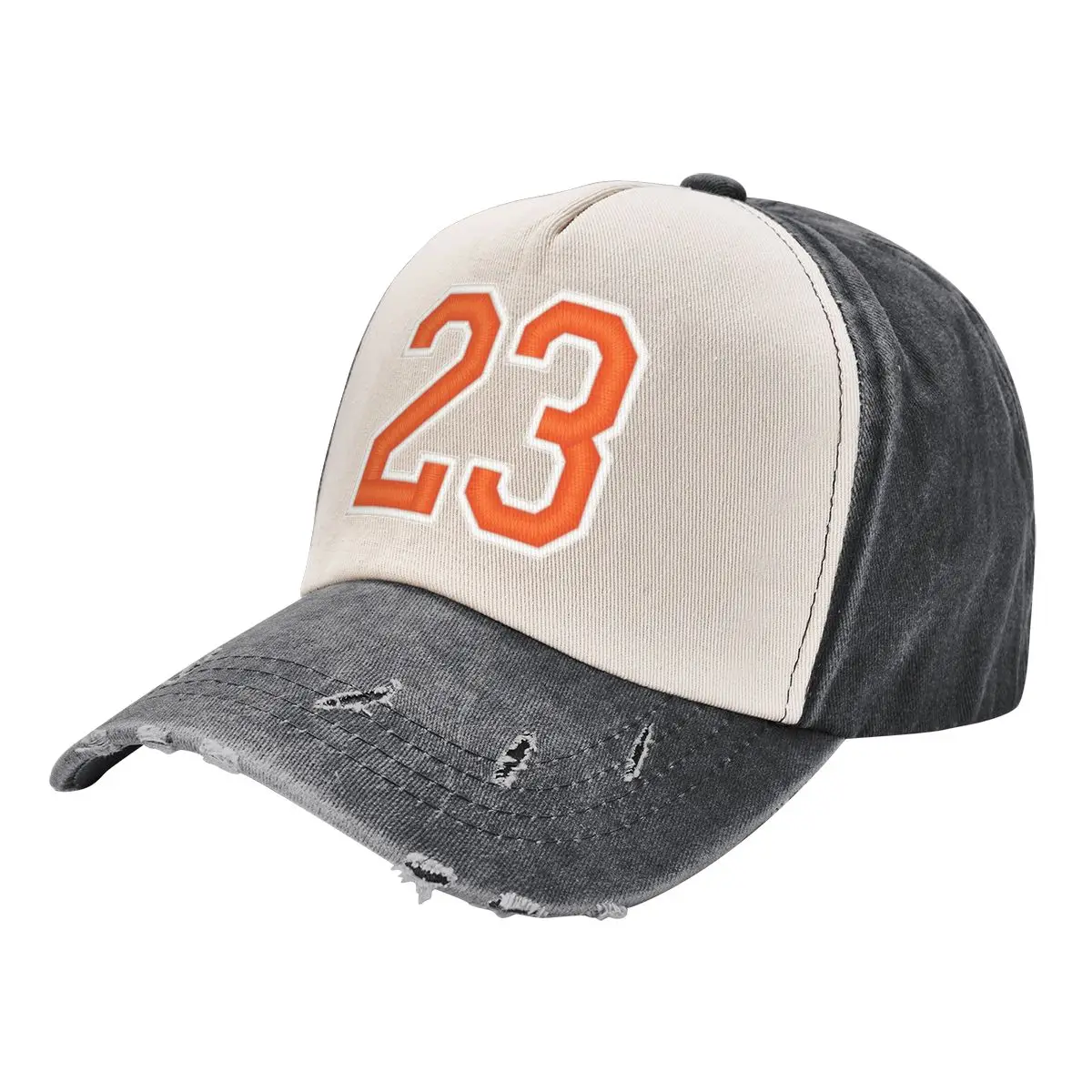 

Sports Number 23 Jersey twenty-three Orange Baseball Cap Thermal Visor Anime funny hat Mens Tennis Women's