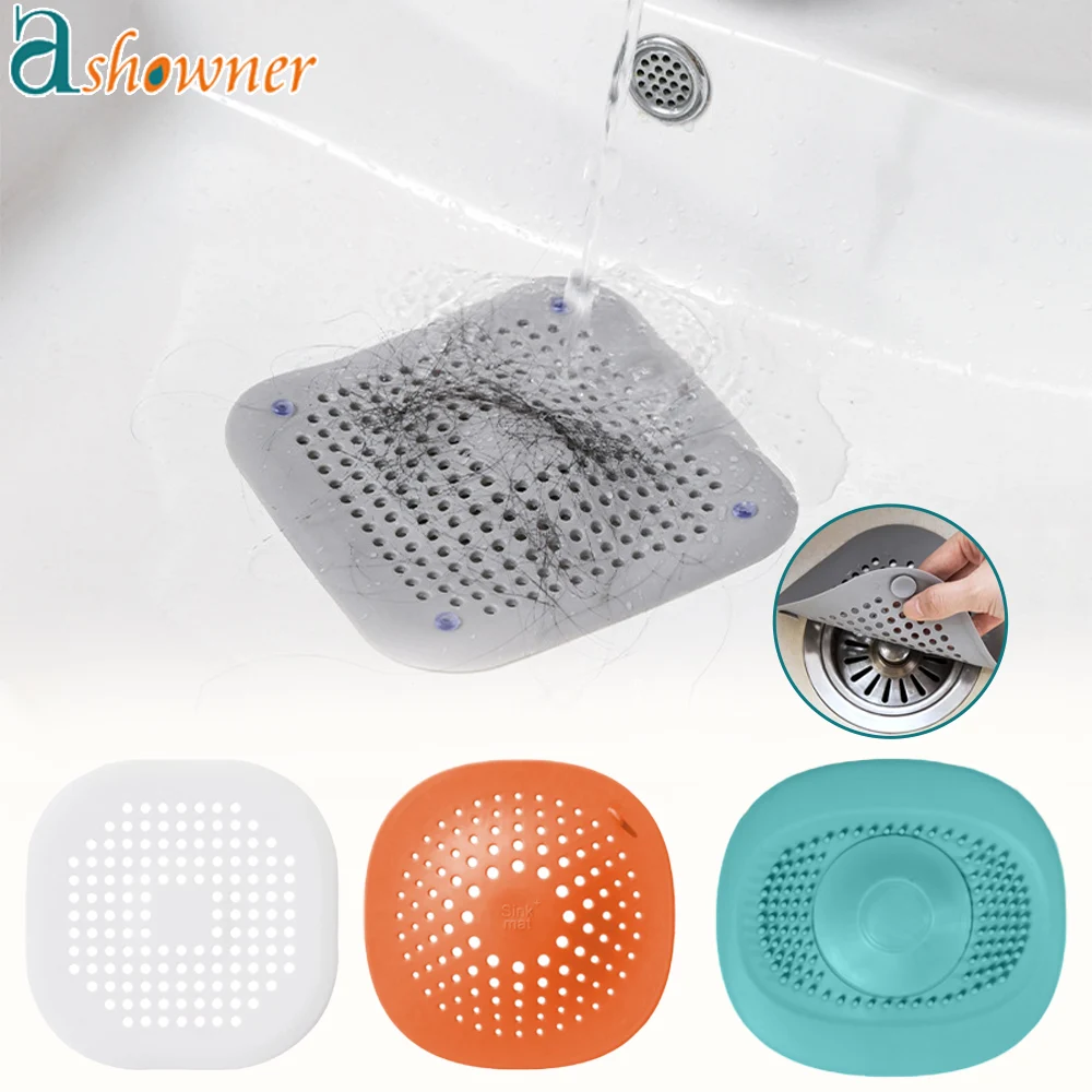 

Hair Filter Sink Anti-blocking Strainer Bathtub Shower Floor Drain Stopper Silicone Kitchen Deodorant Plug Bathroom Accessories