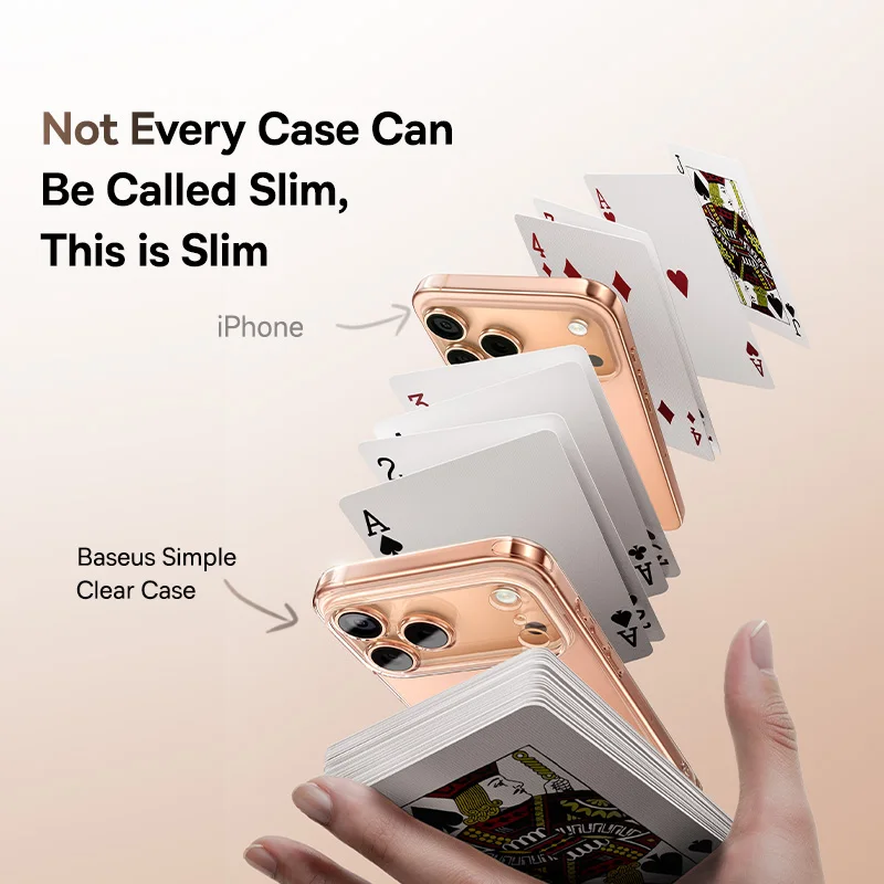 Baseus Clear TPU Case for iPhone 17 16 15 14 13 12 11 Pro Max Plus Air Soft Transparent Phone Cover Soft Thin Protective Case
