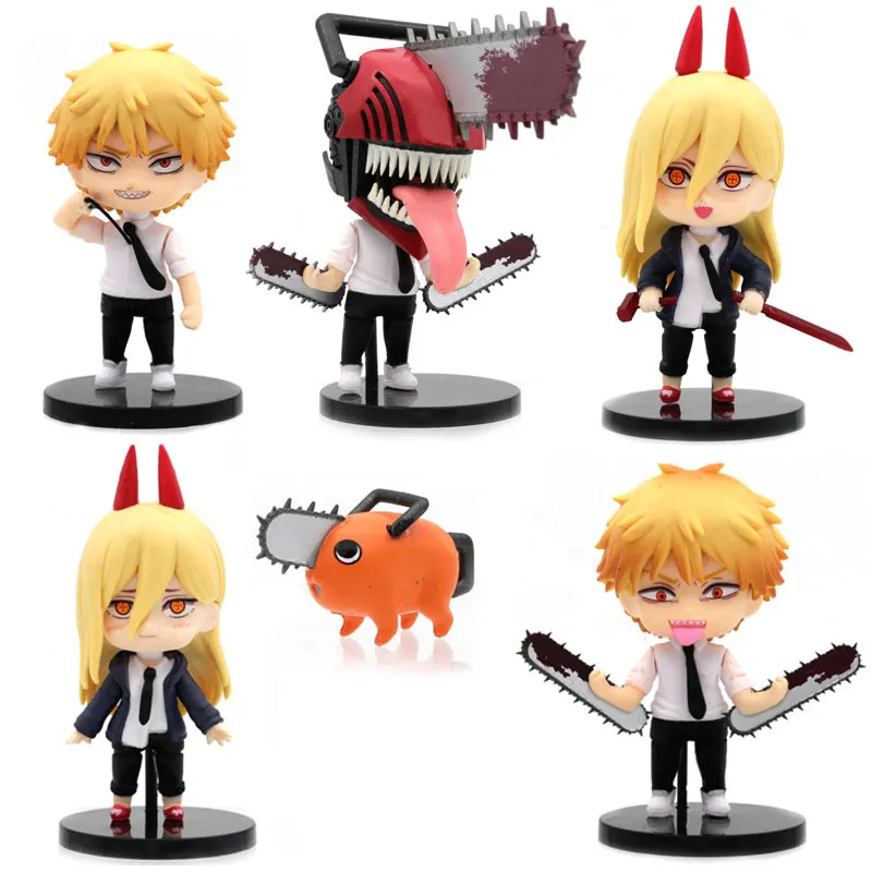 Nuovo 10Cm Anime Chainsaw Man Figure Pochita Electric Electric Age Q Version Toy Ornament Pvc Model Doll Regalo Di Natale