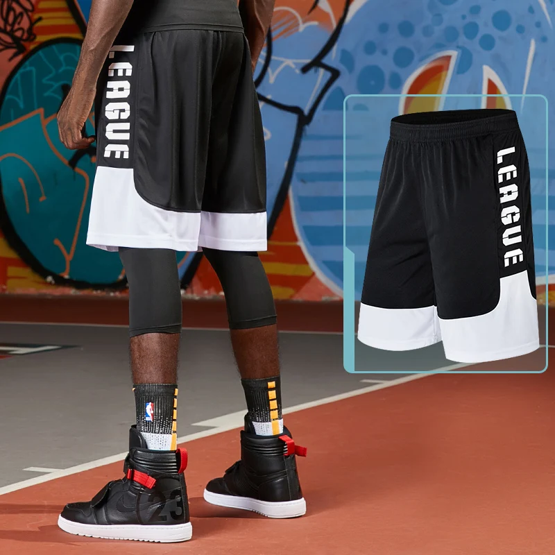 

Basketball Shorts Men Sports Pants Casual Pants Breathable Quick-drying Gym White Training Shorts Fitness Running Pants