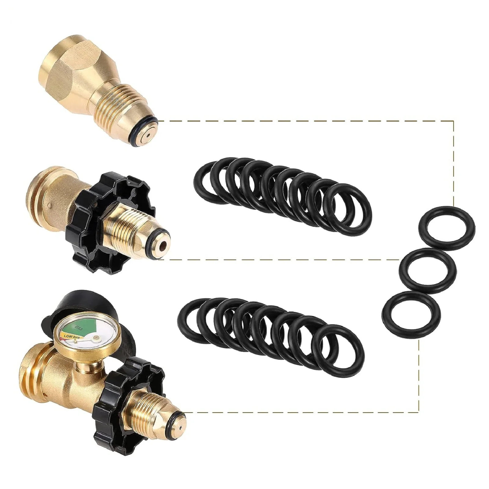 20Pcs Black Soft Rubber Propane Natural Gasket O-Ring Gas Leakage Sealing O-Ring Gaskets for Propane Tank Cylinder POL Connector