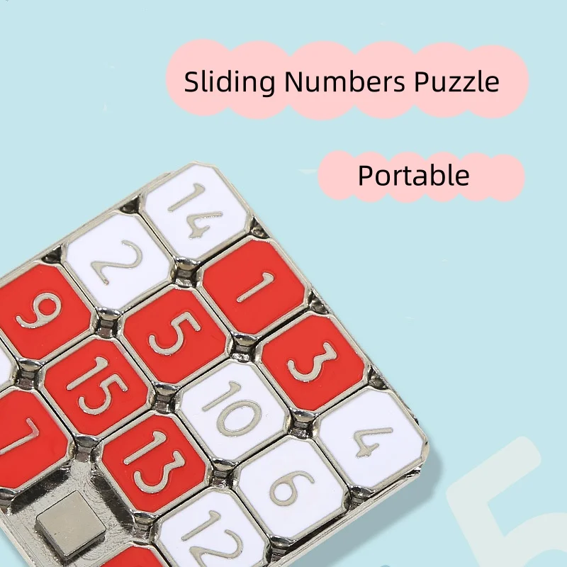 4x4 Classic red and white metal digital slider pressure relief Huarong Road toy suitable for family entertainment adults