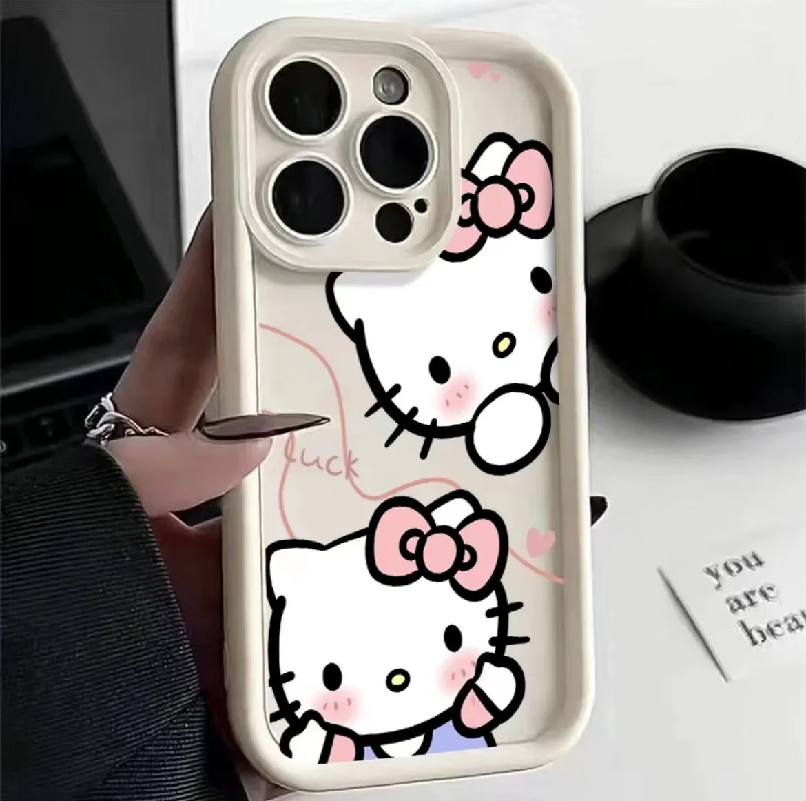 thumbnail image 1 of Original Sanrio Hello Kitty Phone Case For iPhone 14 13 11 12 15 Pro Max X XS XR 8 7 Plus Cartoon Cute Soft Shockproof Cover Y2K, 1 of 5