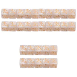 Set of 10-50 Colorful 6-Sided Dice Counters for Gaming and Activities (White 30PCS)