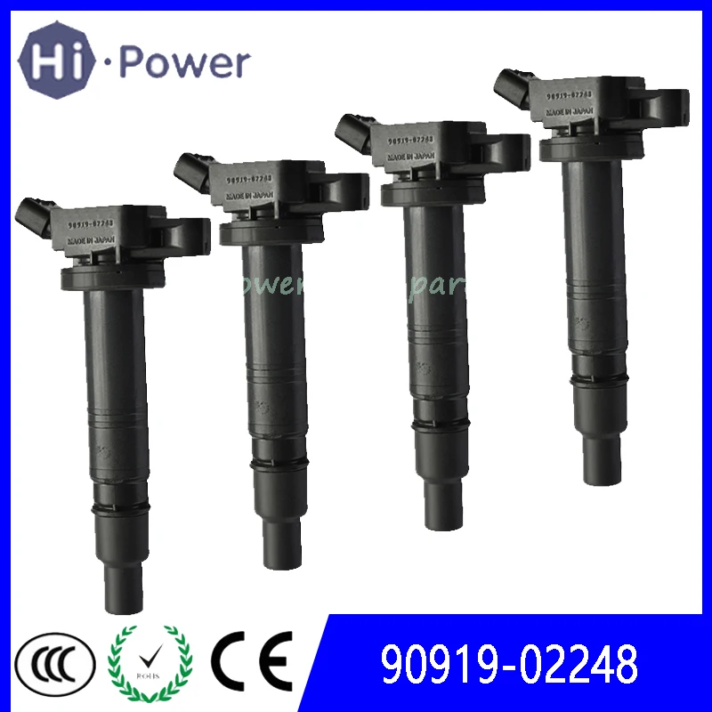 

4 PCSx 90919-02248 Ignition Coil for Toyota 4Runner Tundra Tacoma FJ Cruiser Lexus IS F 9091902248