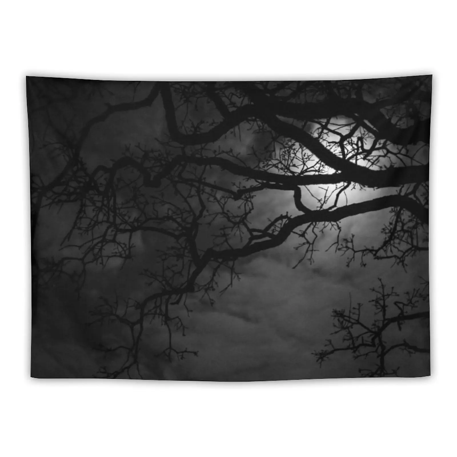 

D Lawson Photography - The Moon and Oak Trees Tapestry Bedroom Decor Aesthetic Bedroom Decor Decorative Wall Tapestry
