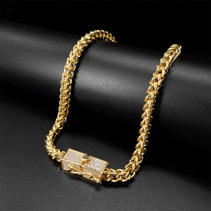 

4-6mm Titanium Steel Cuban Chain Necklace for Women Men Hiphop Miami Link Necklace Plated 14K Gold Party Ins Jewelry Party Gift